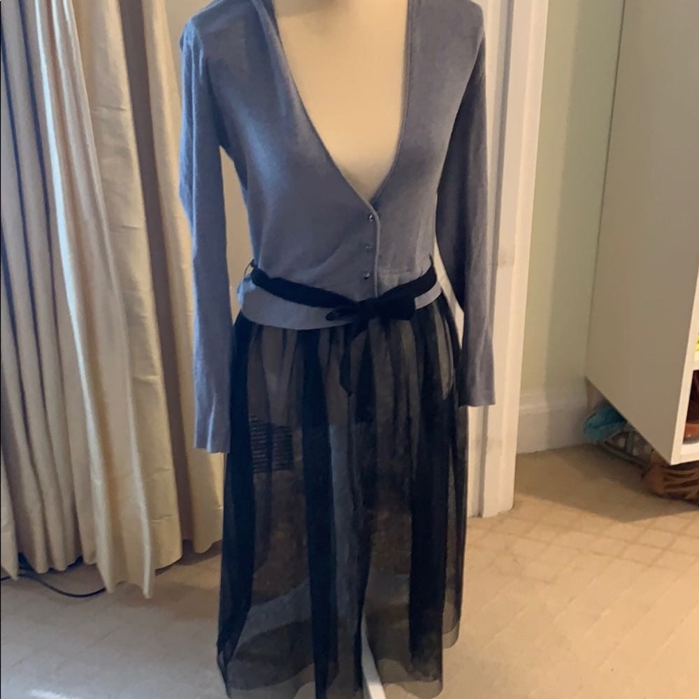 Nice and Zoe tulle cardigan with tie waist